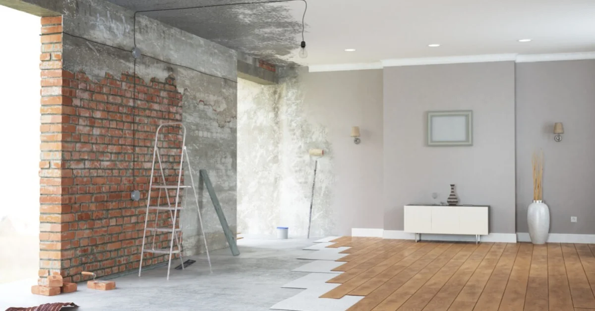 a living room renovation