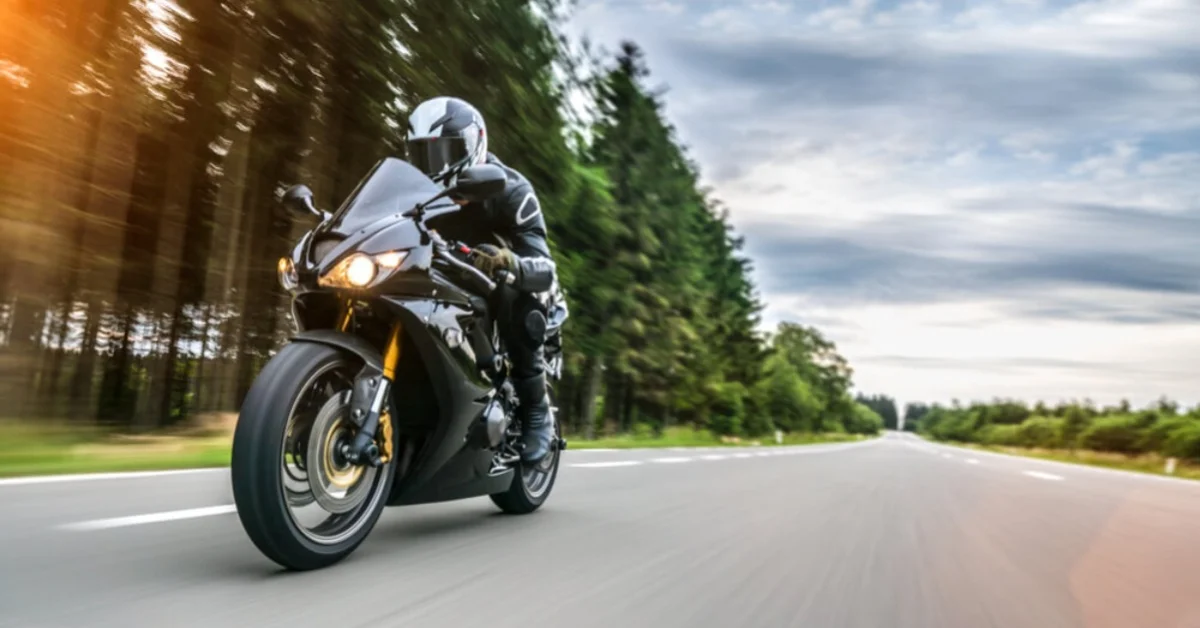 person riding a motorbike