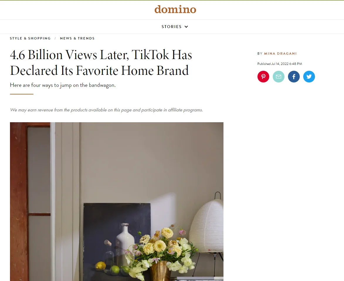 Meet TikTok's Favorite Home Brand | domino
