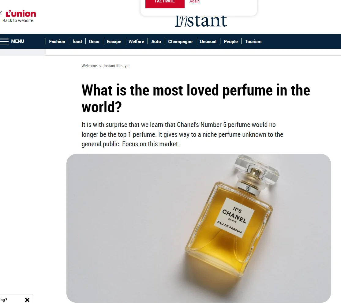 Quel est le parfum le plus aimé au monde ?