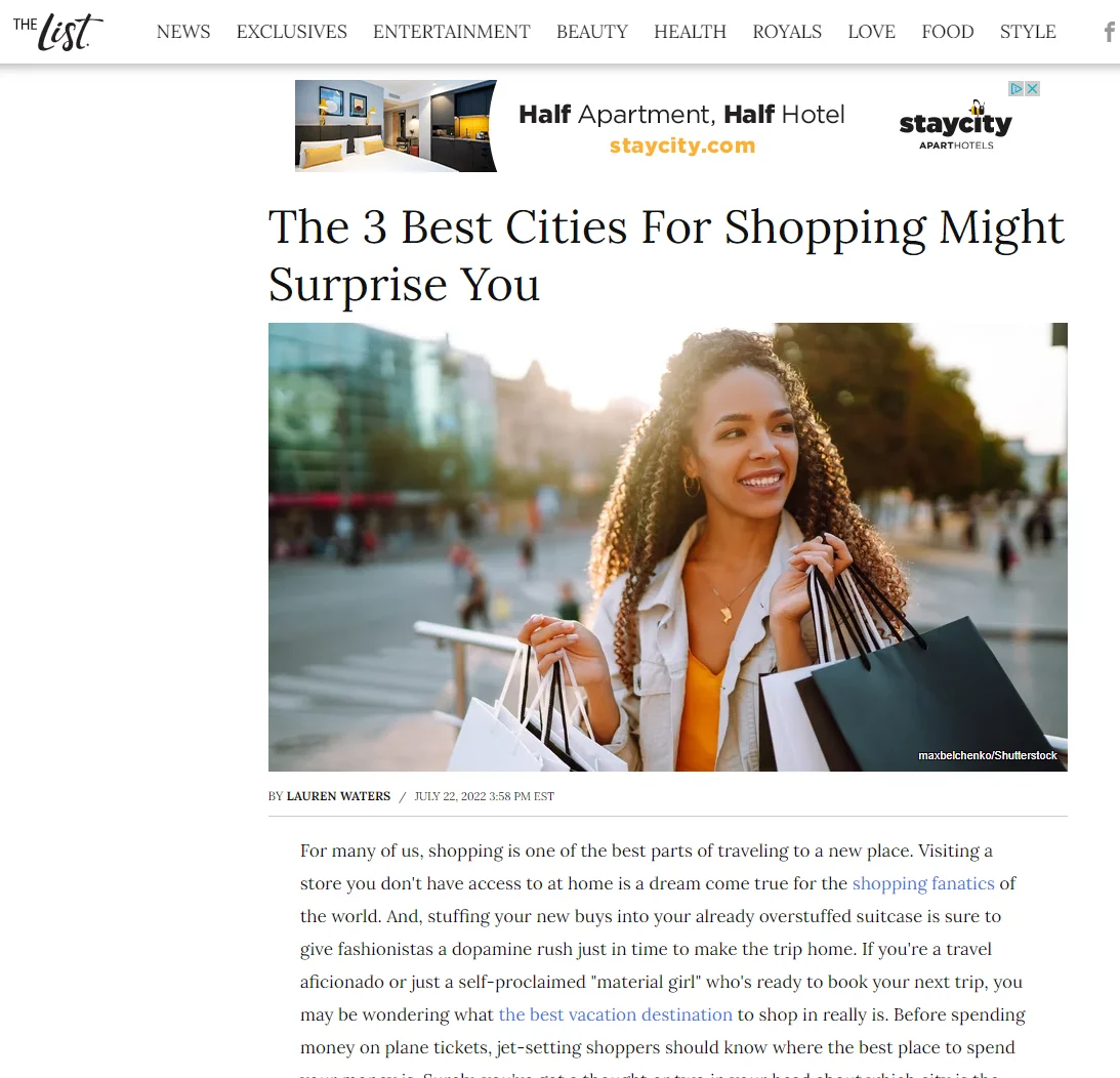 The 3 Best Cities For Shopping Might Surprise You