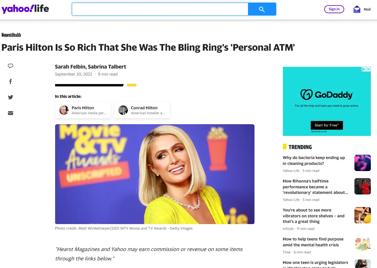 Paris Hilton Is So Rich That She Was The Bling Ring's 'Personal ATM'