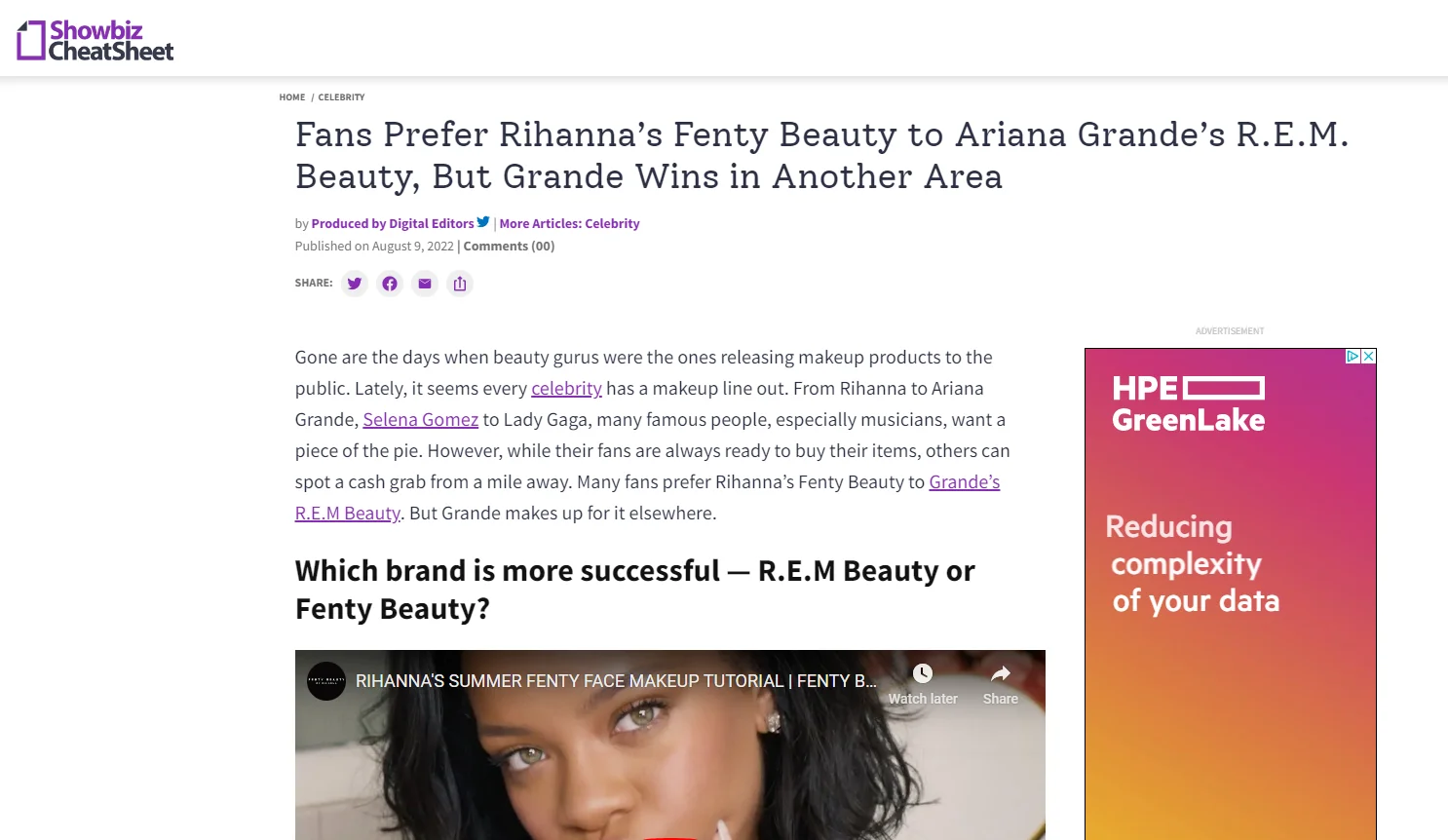 Fans Prefer Rihanna’s Fenty Beauty to Ariana Grande’s R.E.M. Beauty, But Grande Wins in Another Area