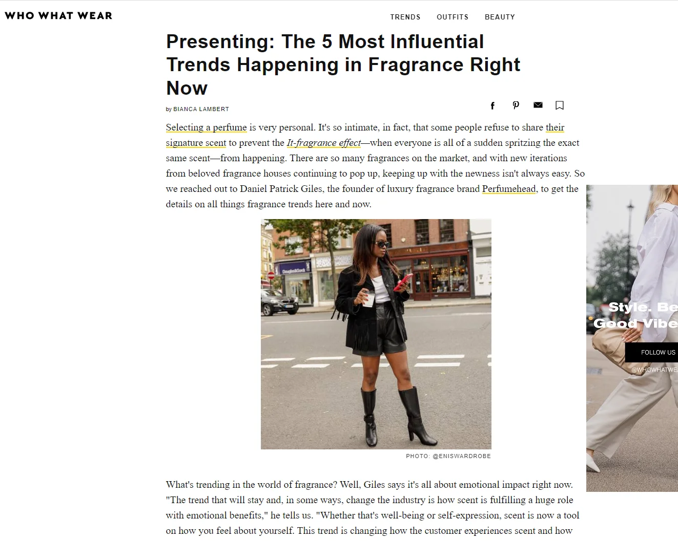 The 5 Most Influential Fragrance Trends Happening Right Now | Who What Wear UK