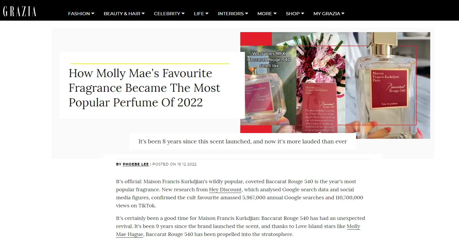 How Molly Mae’s Favourite Fragrance Became The Most Popular Perfume Of 2022