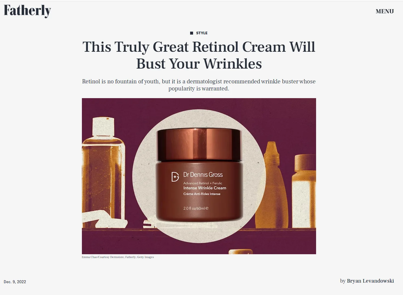 Retinol Cream For Men's Anti-Wrinkle Routines: Dr. Dennis Gross Review